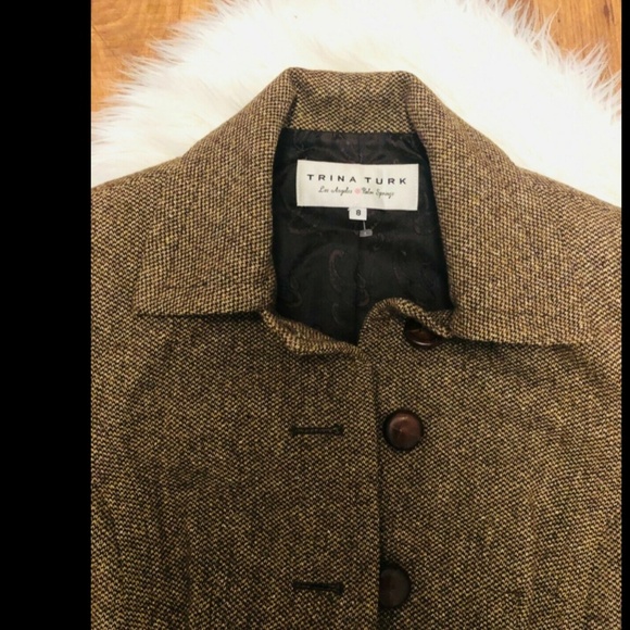 Trina Turk Women’s Jacket wool  Blazer Coat Size 8 - Picture 5 of 8